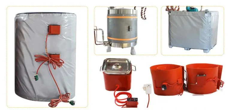 Customized 20L 50L 60L 200L Silicone Rubber Barrel Heating Blanket Drum Heater Jacket